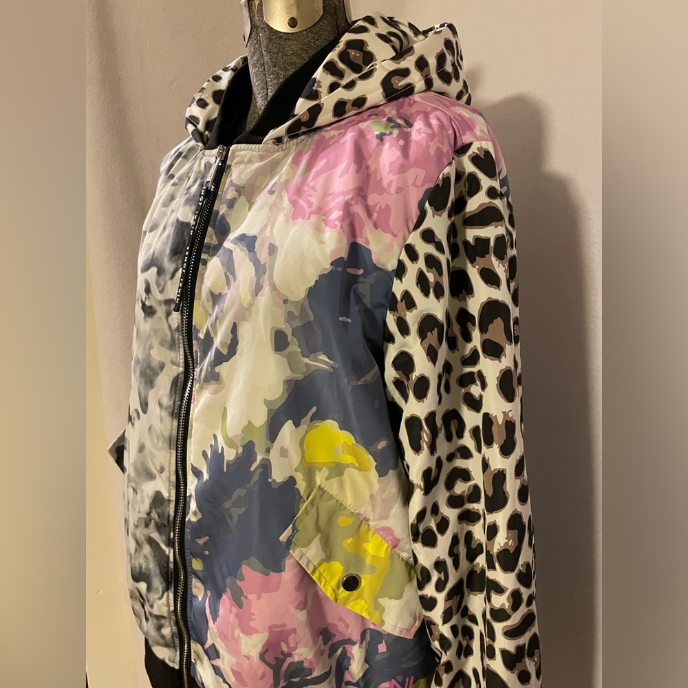 Nikki Jones mixed print puffy bomber jacket - Picture 6 of 12